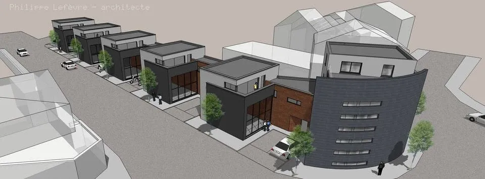 7 logements et 5 rez commerciaux à Farciennes